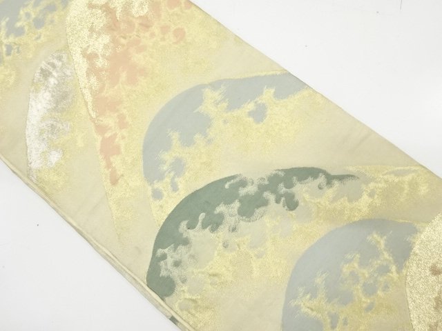 JAPANESE KIMONO / ANTIQUE FUKURO OBI / SILK / WOVEN MIST